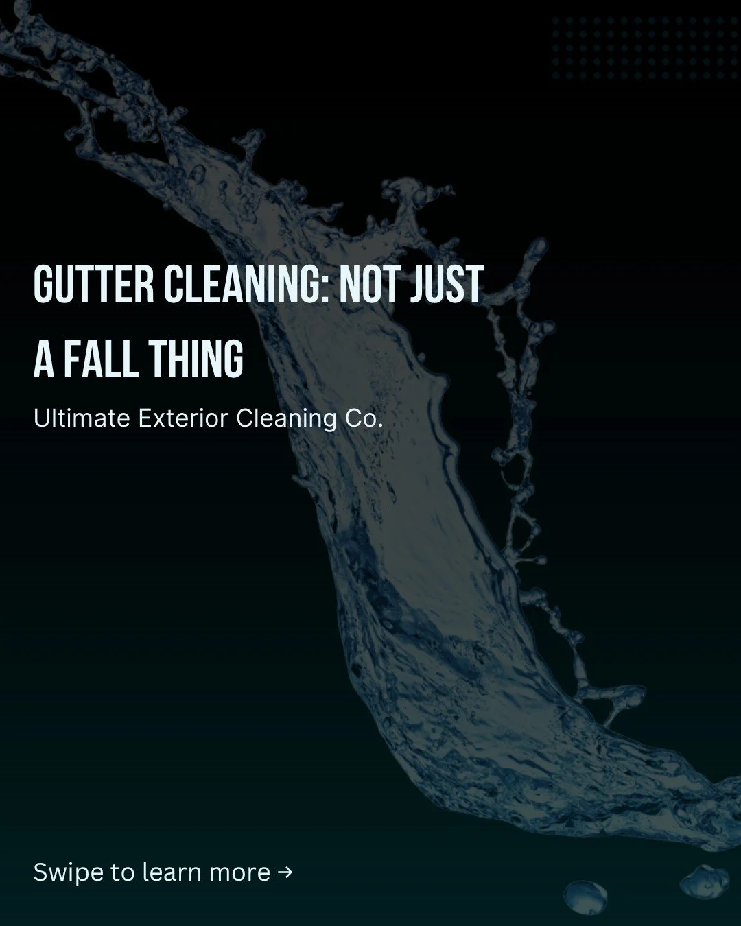 Gutter cleaning isn&rsquo;t just for fall&mdash;here&rsquo;s why:
Spring and summer storms blow in leaves, pollen, and debris that clog gutters FAST.
And when water can&rsquo;t drain properly, it&rsquo;s not just annoying&mdash;it&rsquo;s dangerous f