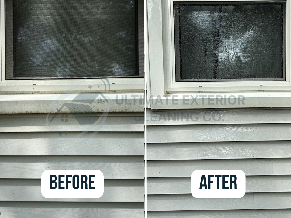 Crystal-clear windows and spotless siding—see the shine for yourself! Our soft washing process safely removes dirt, algae, and buildup for a refreshed, streak-free finish.