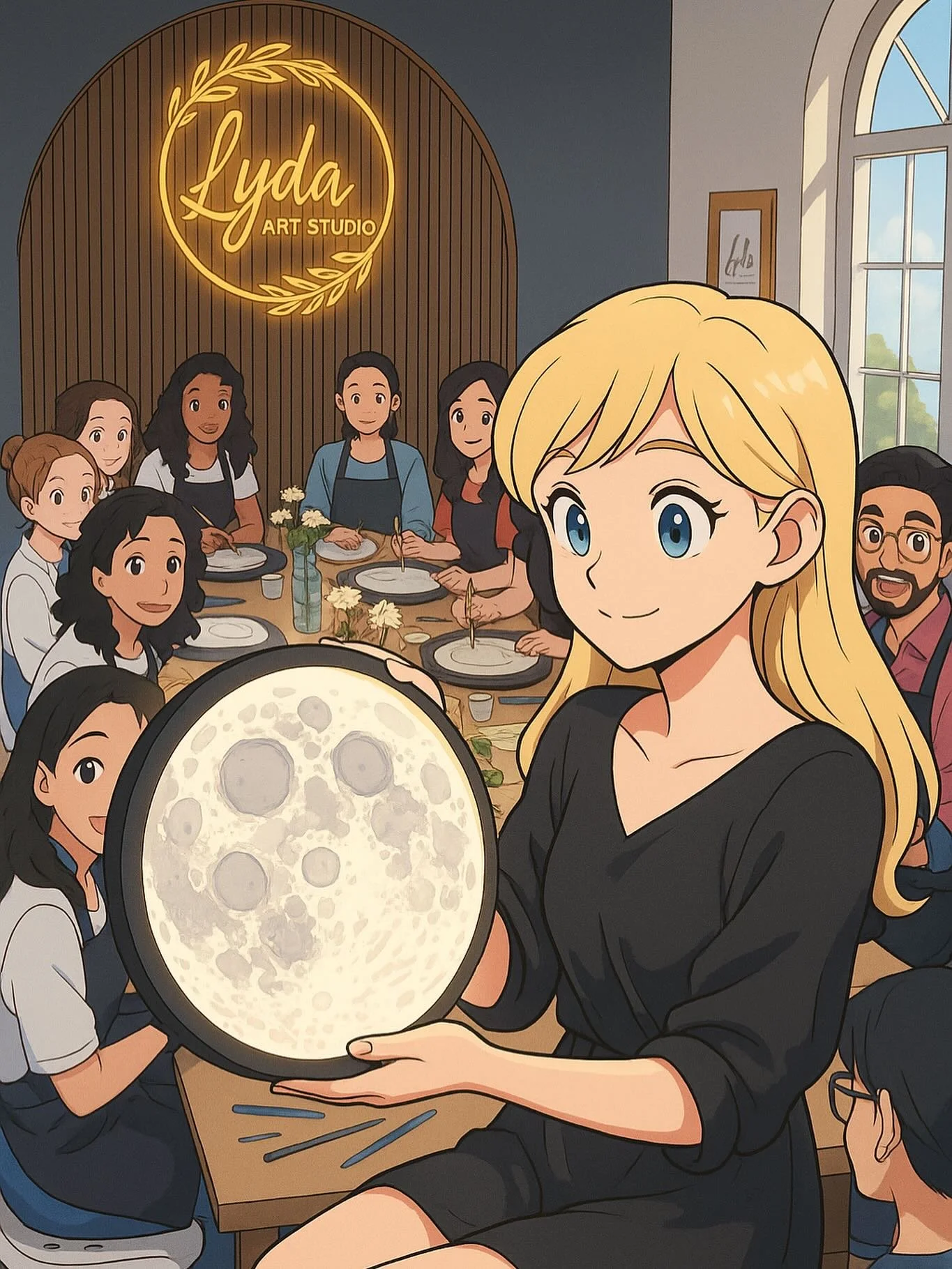 When your workshop is so magical, it turns into an anime episode 💫🎬

#moonglow #lydaartstudio #artworkshop #diyart #textureart #creativeworkshop #makeyourownlamp #animestyleart #cartoonvibes #animeinspired #otakuart #kawaiiart #mangaart #animecommu