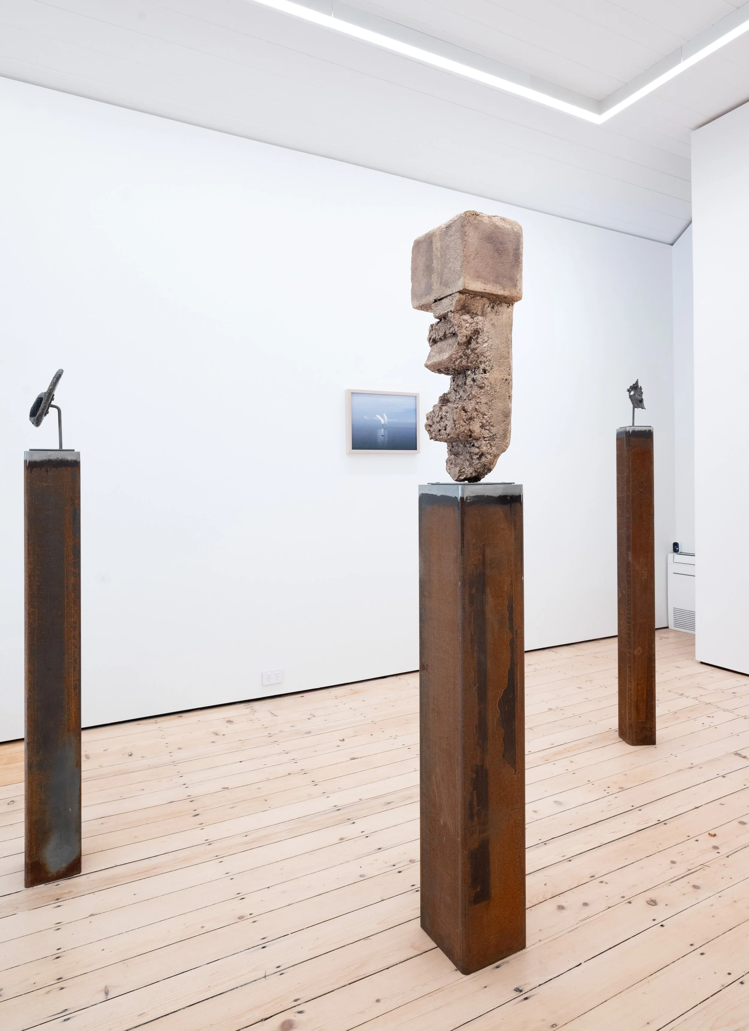 Foreground: Untitled (Bayfield Inlet) 2025 Bronze 660 x 240 x 200 mm
Photo credit Marc Blake