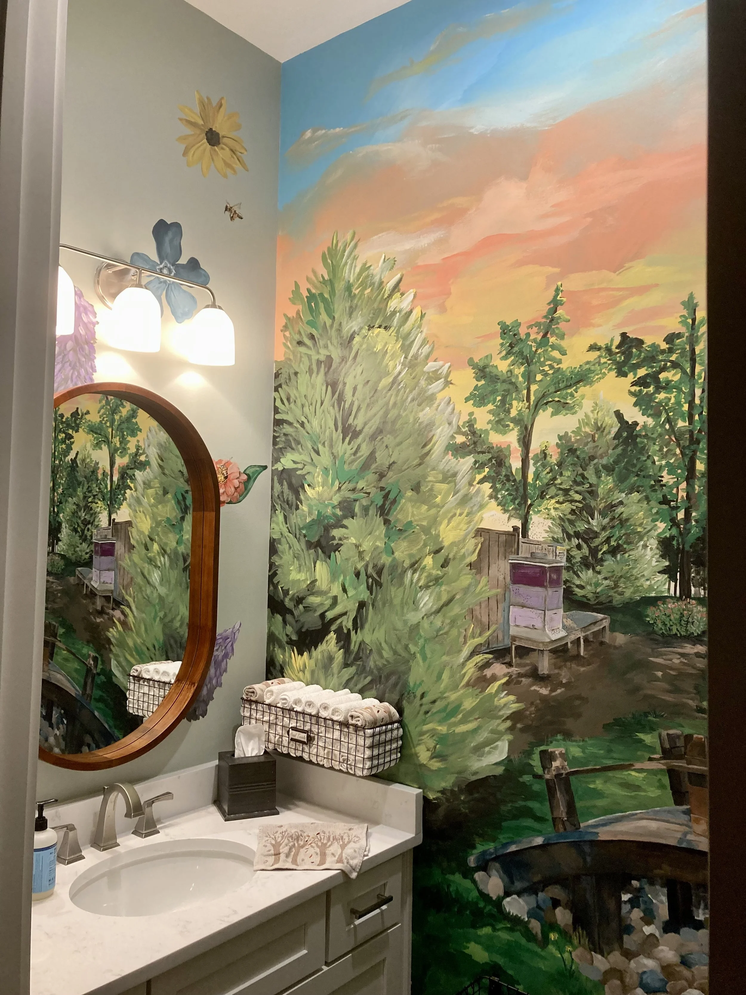 Landscape in a Powder Room