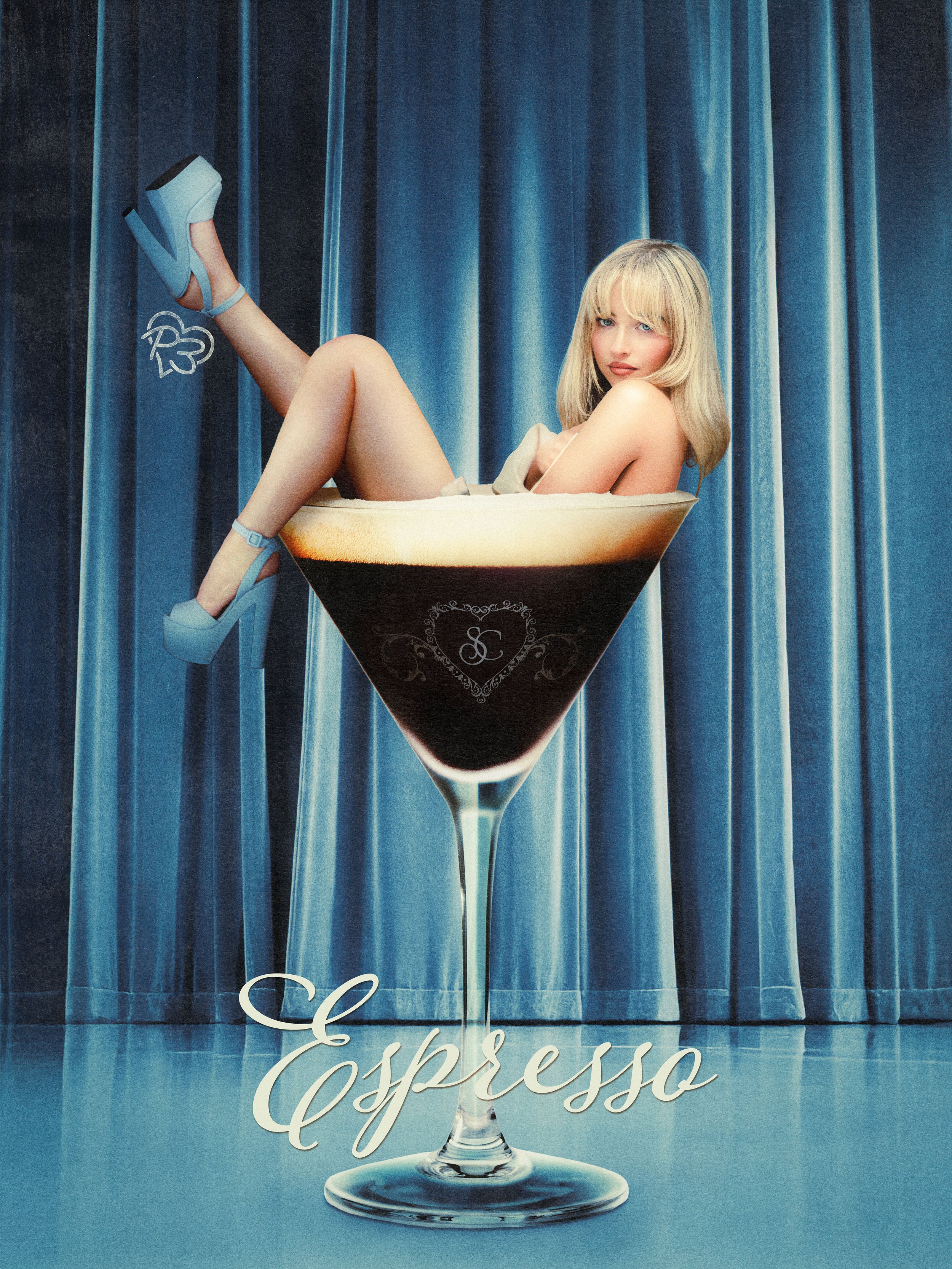 Martini Glass Pin-Up Poster