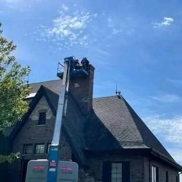 repair, chimney repair, boom lift, certified technician, brick repair, masonry