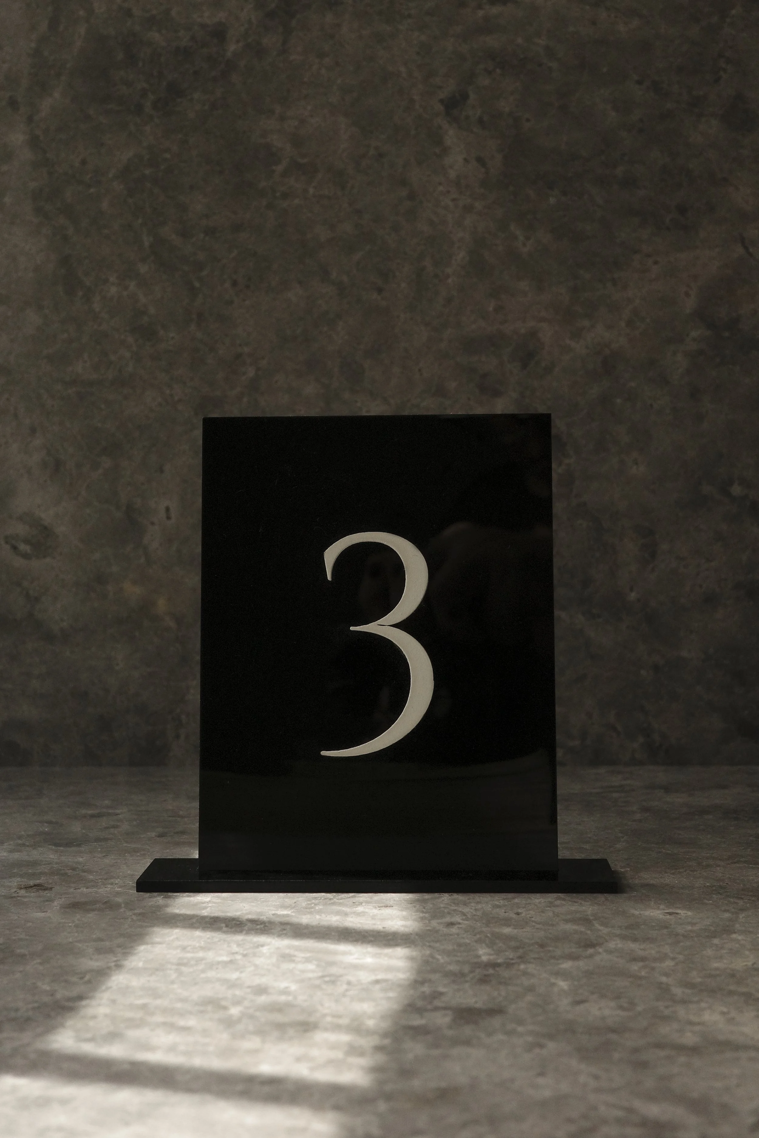 Números Acrilico Negro