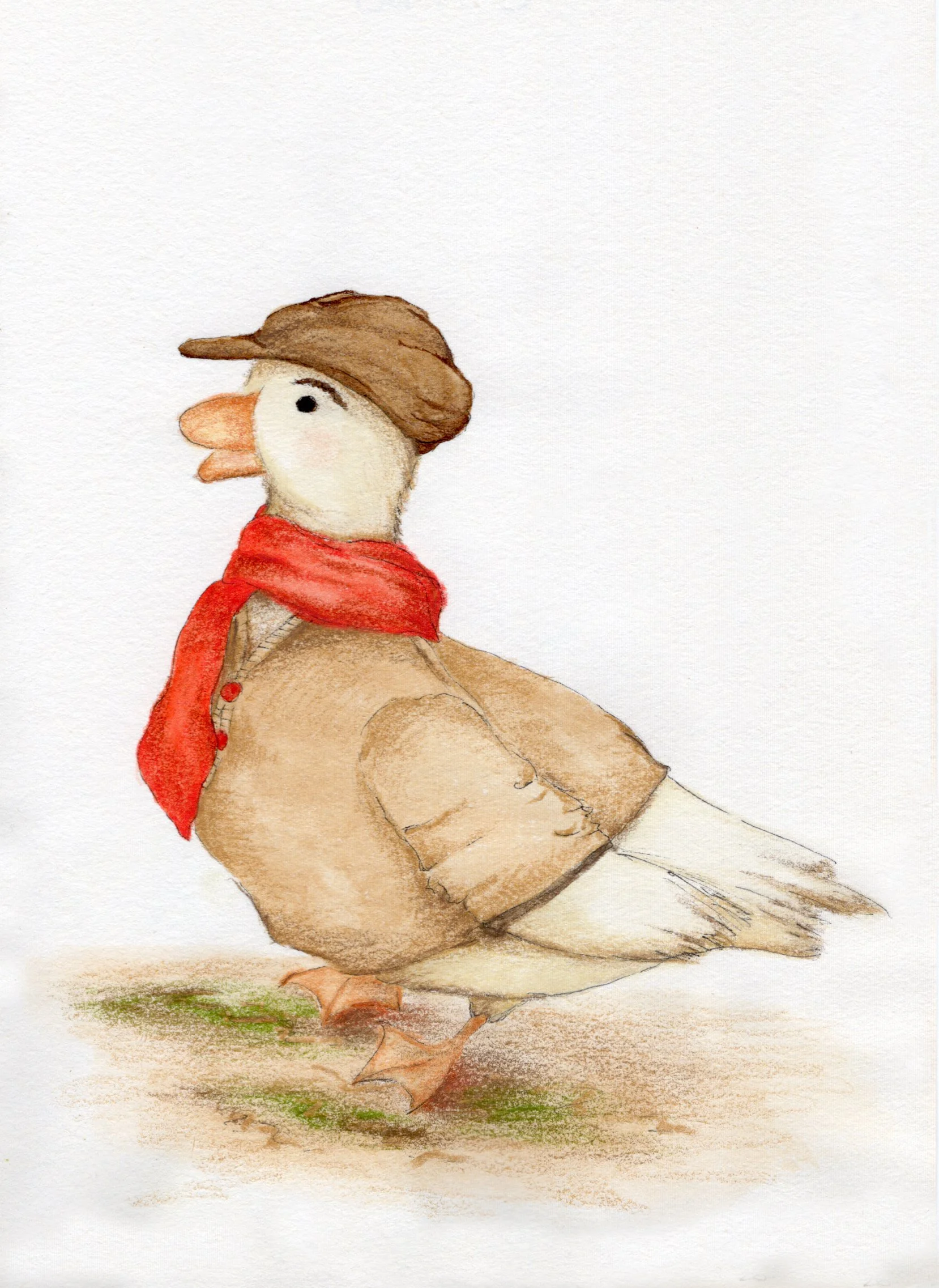 Duct Winter Red Scarf