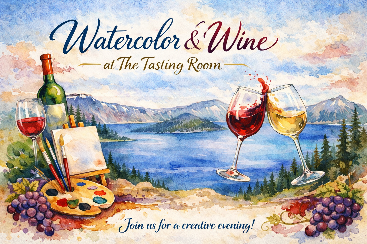 Workshop: Watercolor &amp; Wine
