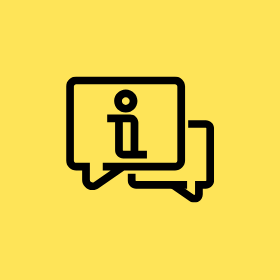 icon of info and speech bubbles
