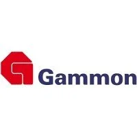 Gammon Construction Limited logo featuring a red geometric emblem and the word 'Gammon' in dark blue text.