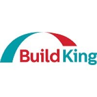 Build King logo with a stylized arch in teal and red colors.