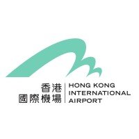 Hong Kong International Airport logo with stylized green bird and black text in Chinese and English.