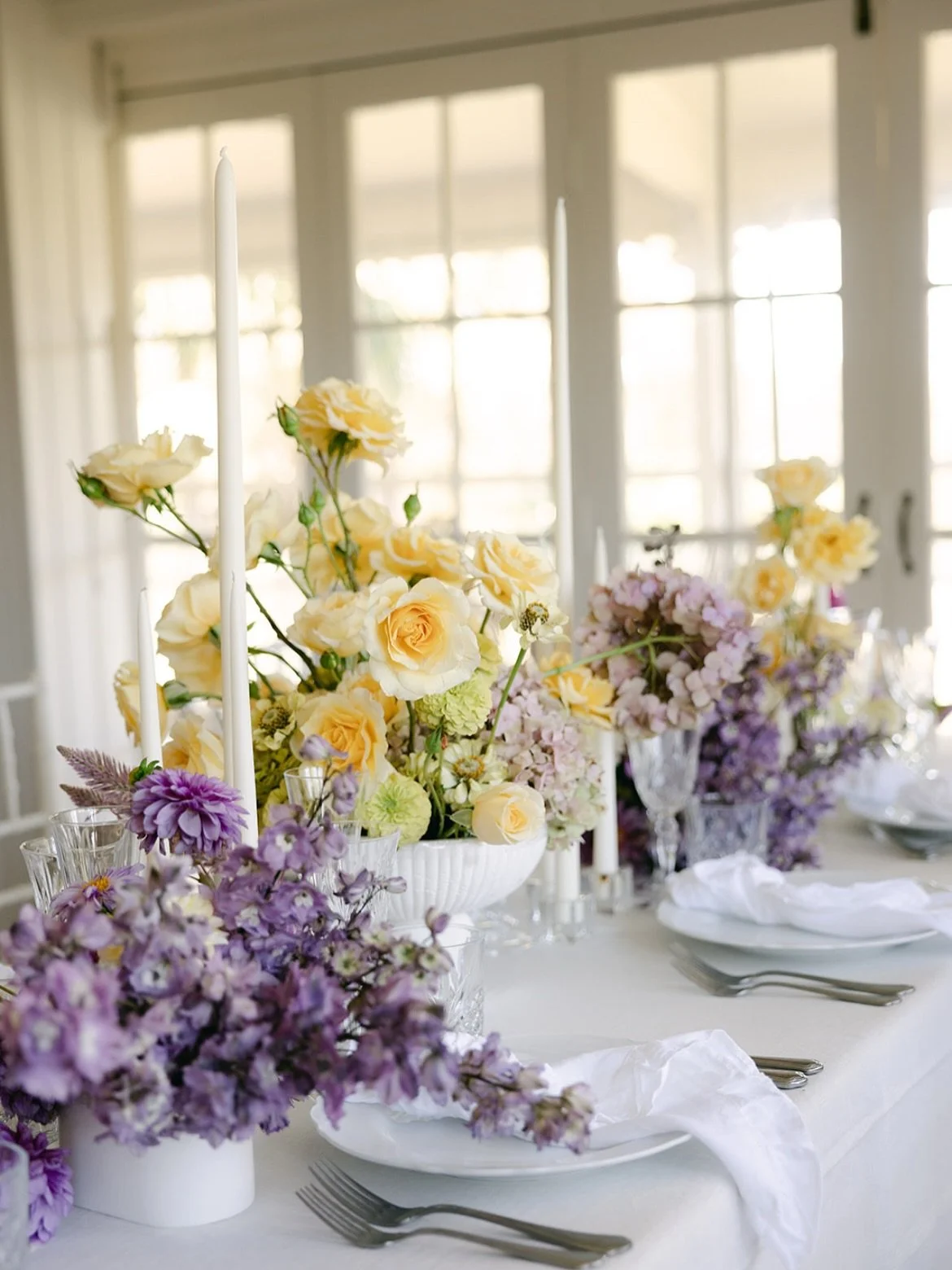 Lilac and buttery tones flirt across the dining table, creating a scene that feels romantic yet fresh. We adore creating and adding little details which build an atmosphere in whatever space we are working in for your special day 🤍

@hillstonestluci