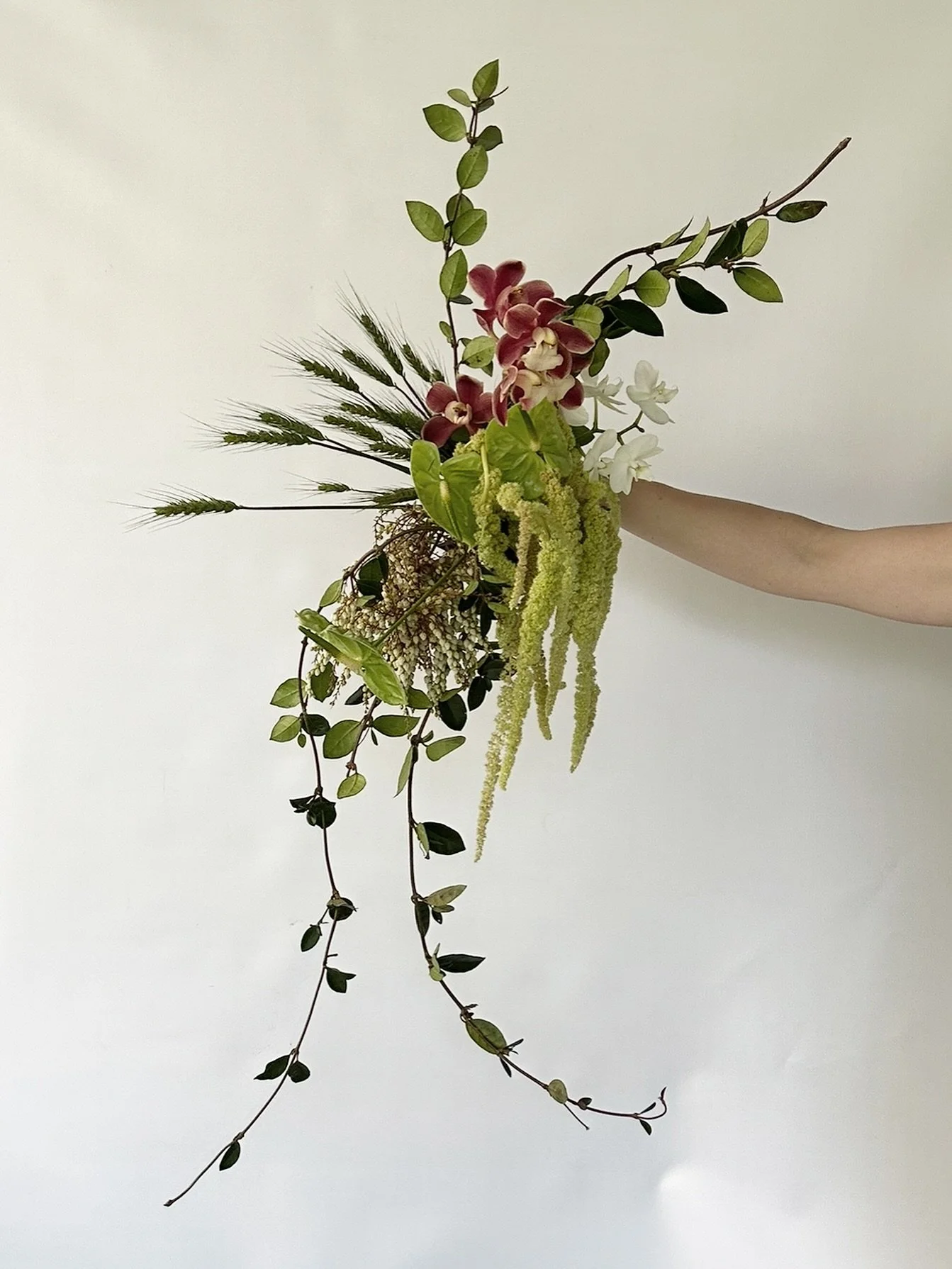 This random garden vine happened to really make the bouquet work because of the gorgeous shapely-ness it offered to the design. As a floral artist, I just love it when it&rsquo;s as if I&rsquo;m seeing an element for the first time, even if it has be