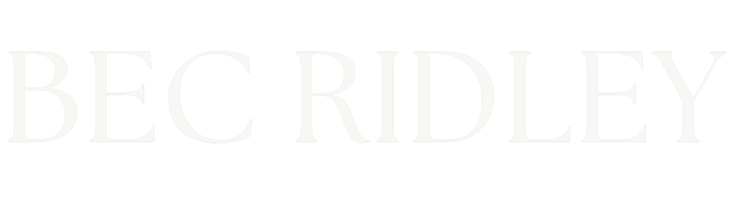 The word "BECAUSE" written in large white serif letters on a black background.