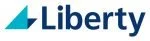 Liberty logo with blue text and a stylized checkmark symbol