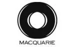 Macquarie logo with a black circular design and the word 'MACQUARIE' underneath.