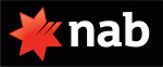 NAB logo with red star and black text