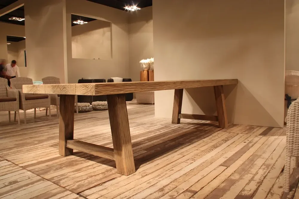 Restored timber furniture in a mid-century interior