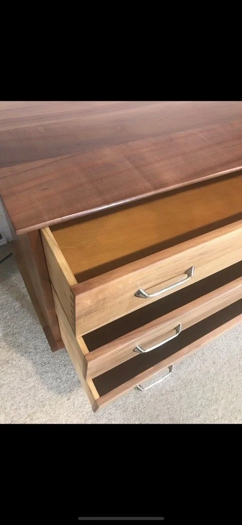 Timber cabinetry and joinery detail requiring restoration