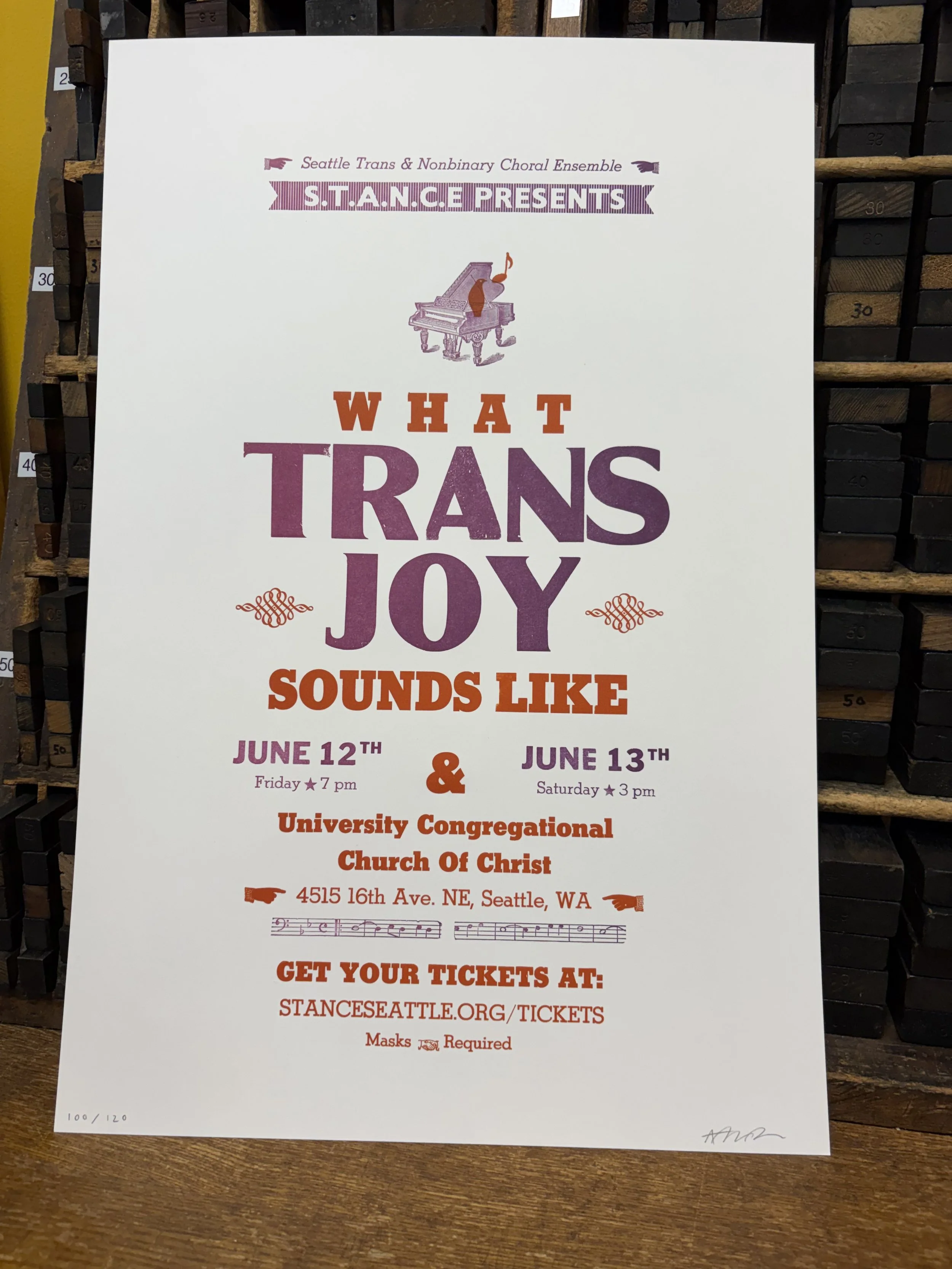 Seattle Trans & Nonbinary Spring Concert Poster 2026