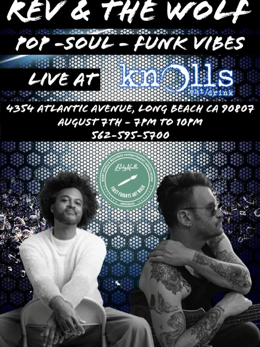 Come see @revdrmusic and @simoneferociofficial perform at @knollslongbeach for @firstfridayslb this Friday, 7pm to 10pm! #livemusicinlongbeach #bixbyknollsfirstfriday #longbeachmusicscene #soulmusicvibes #acousticduet