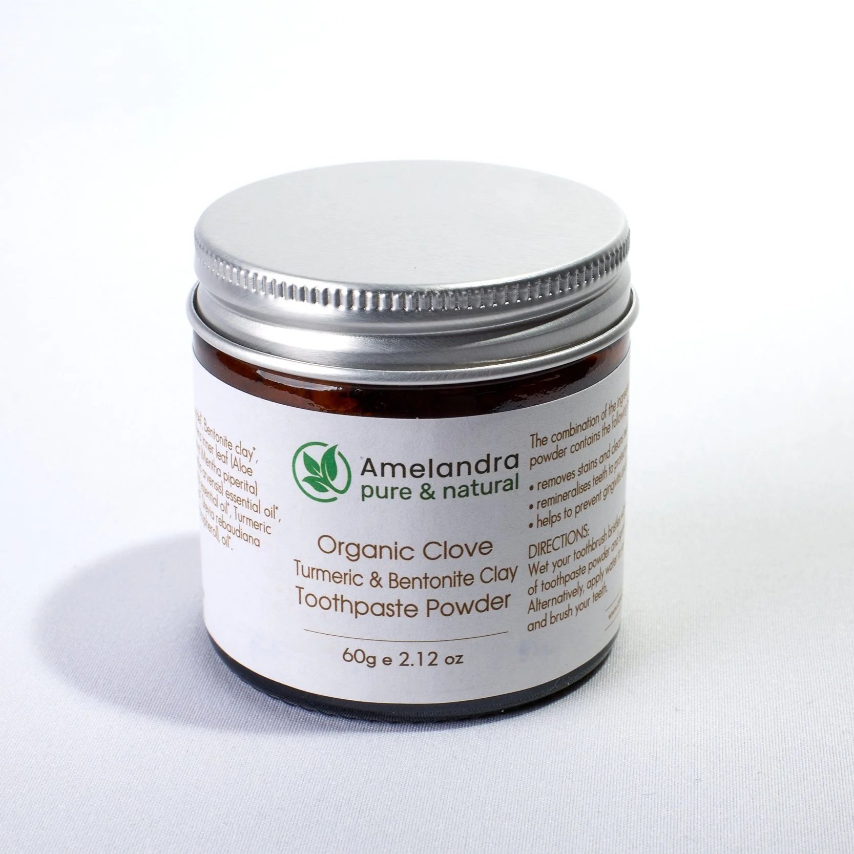 Organic Toothpaste Powder - Clove Turmeric & Bentonite Clay