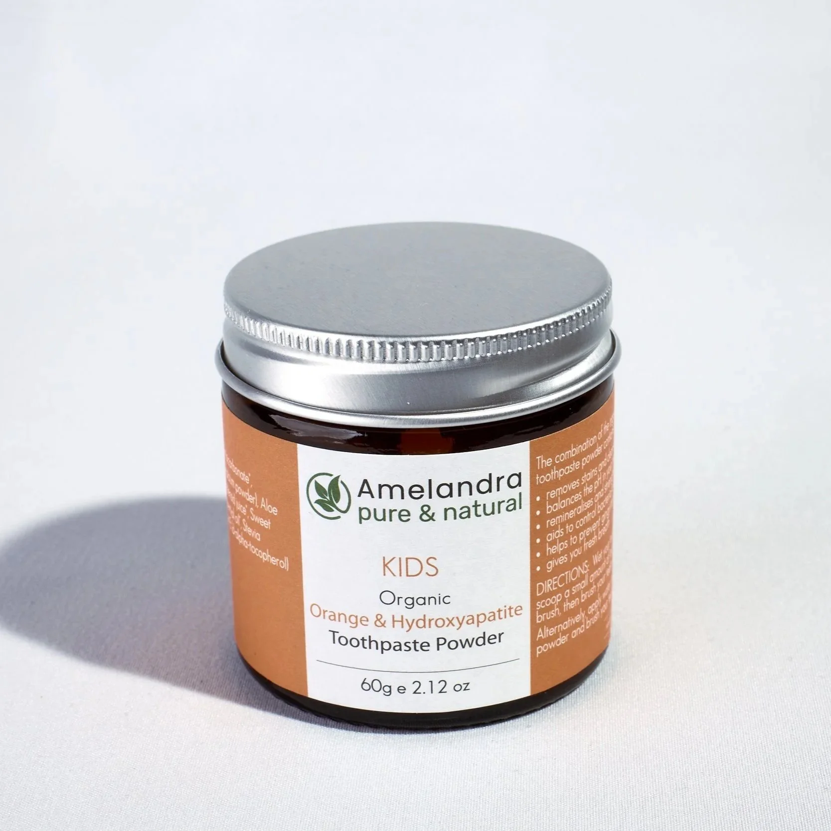 Organic Toothpaste Powder - Kids Orange & Hydroxyapatite