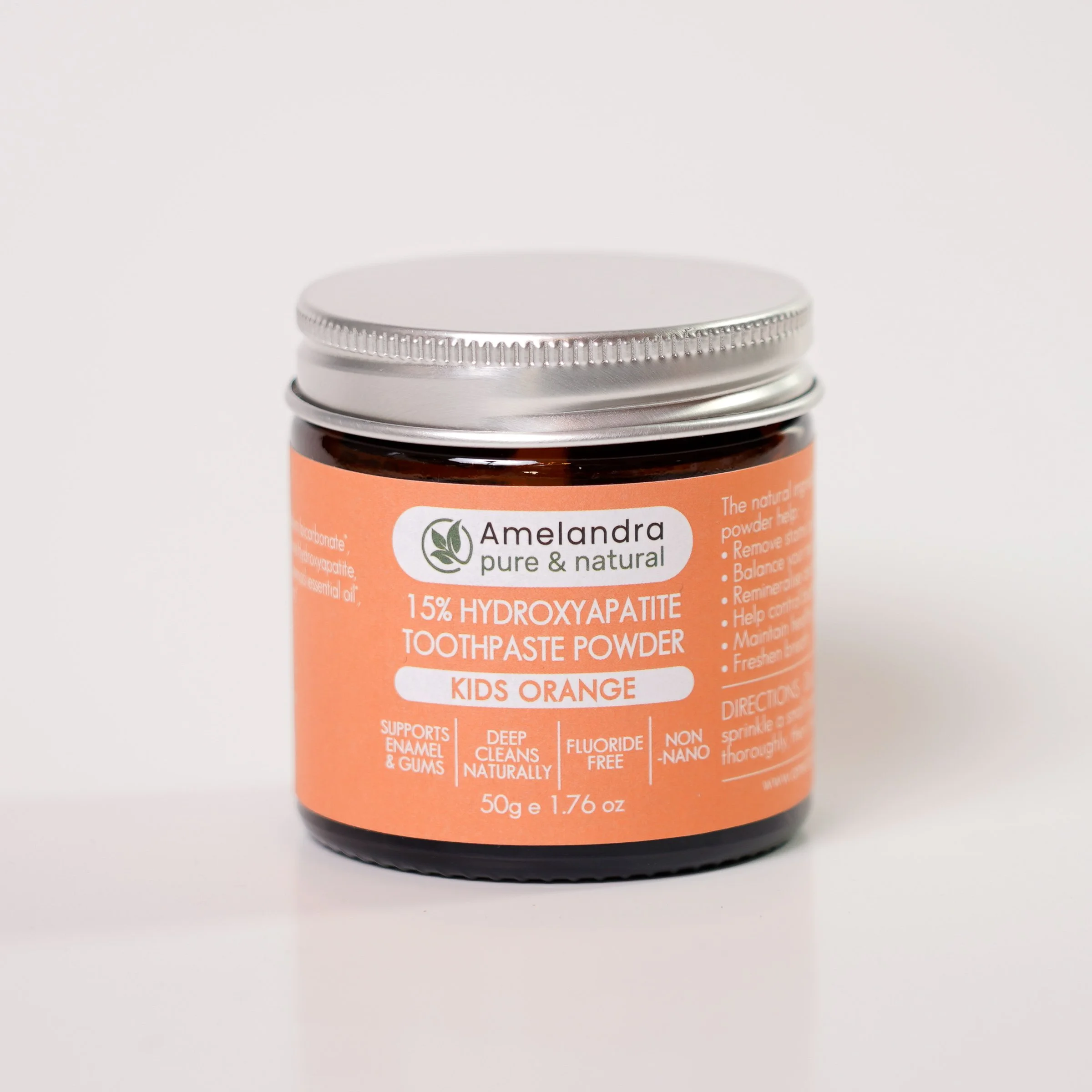 Organic Toothpaste Powder - Kids Orange & Hydroxyapatite