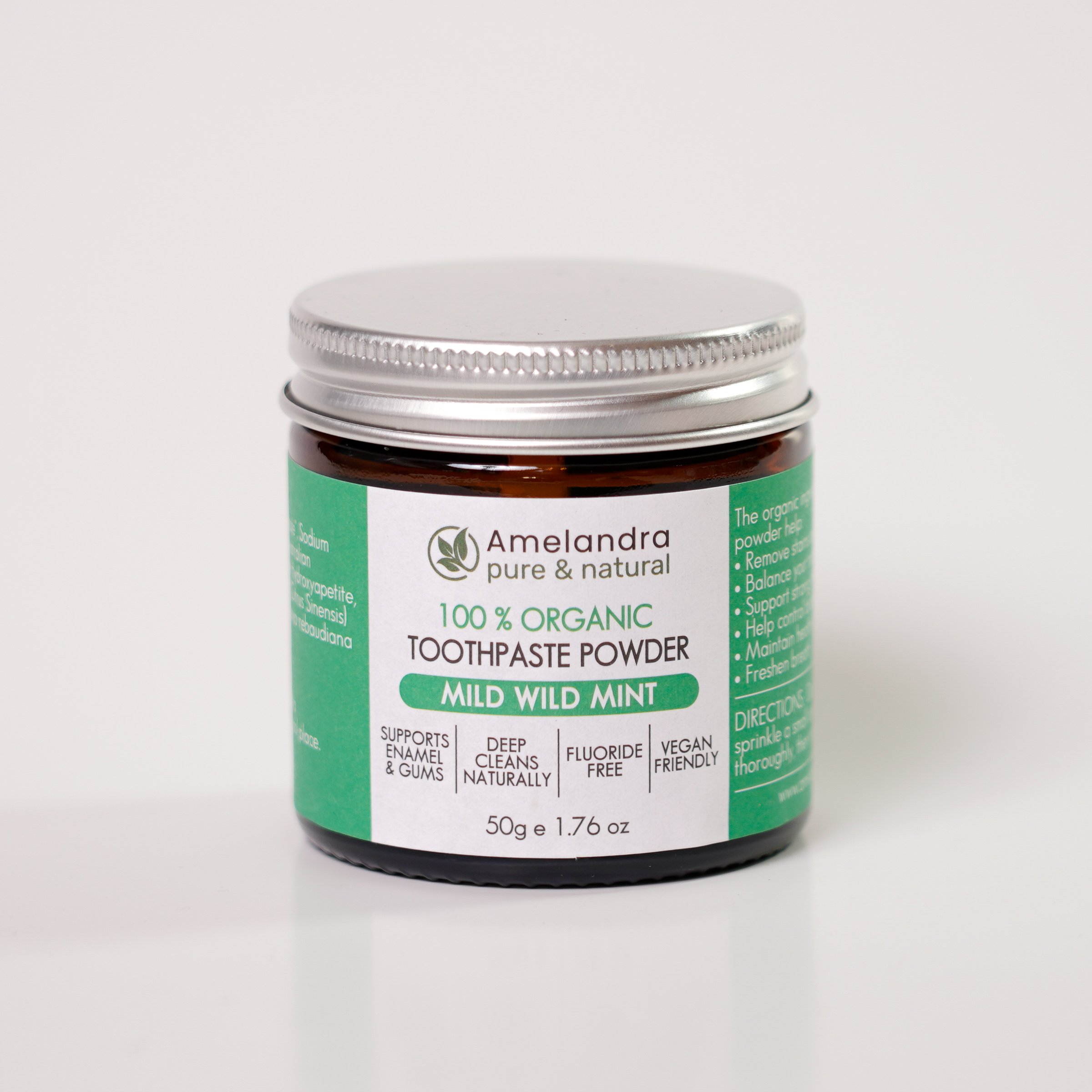 Organic Toothpaste Powder - Wild Mild Mint
