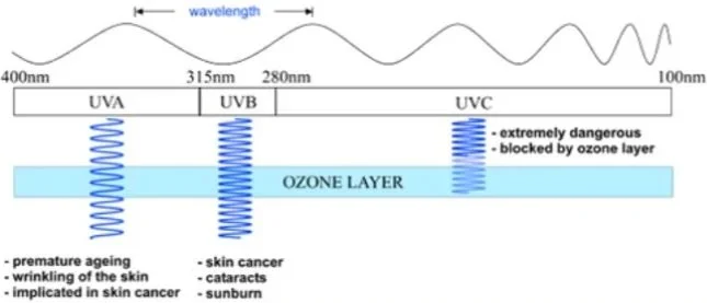 Visual representation of the UV spectrum.