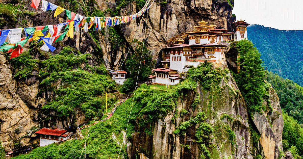View of Tigers Nest Monastery in Bhutan