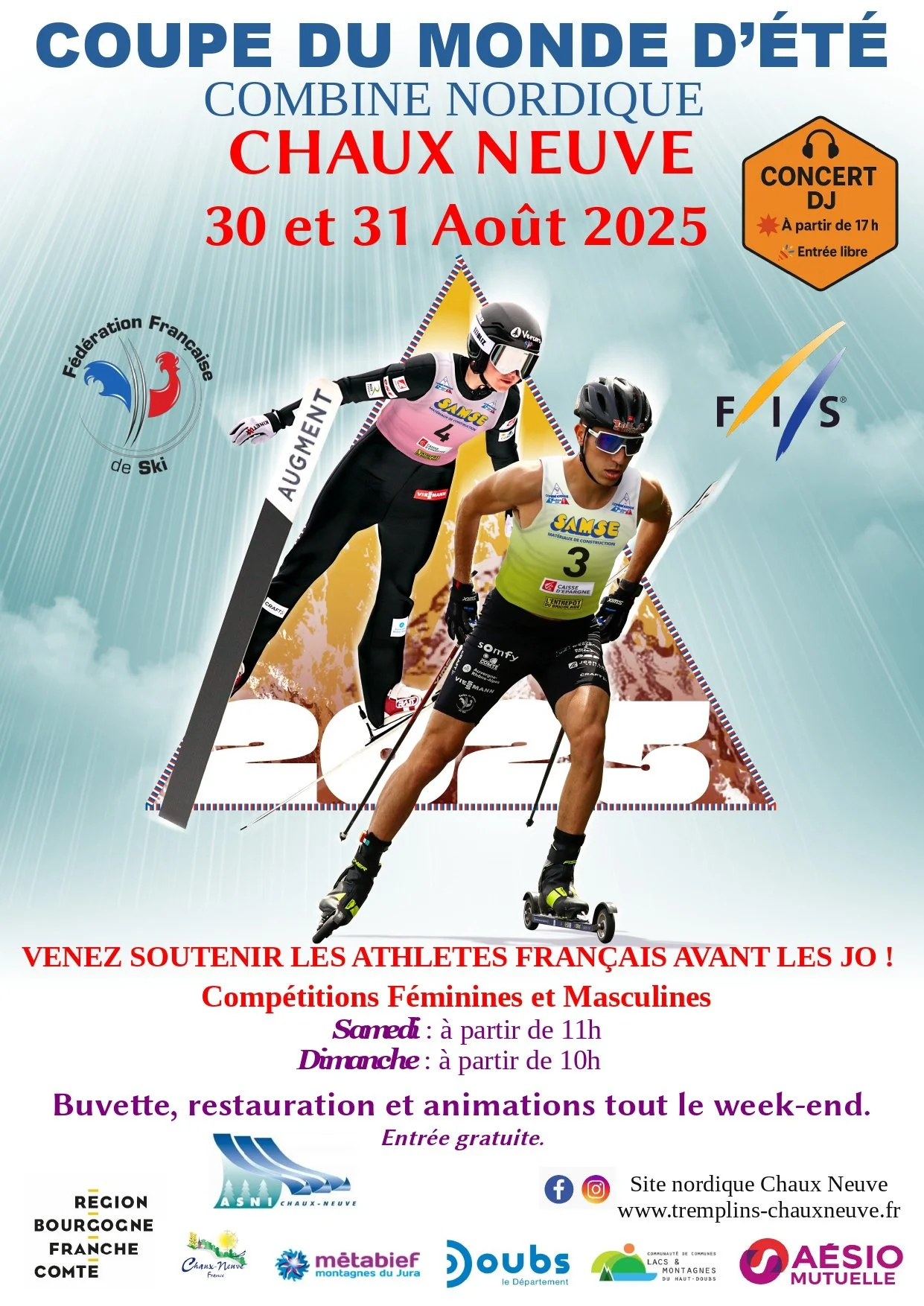 Combiné nordique : Grand prix été FIS les 30 et 31 août 2025