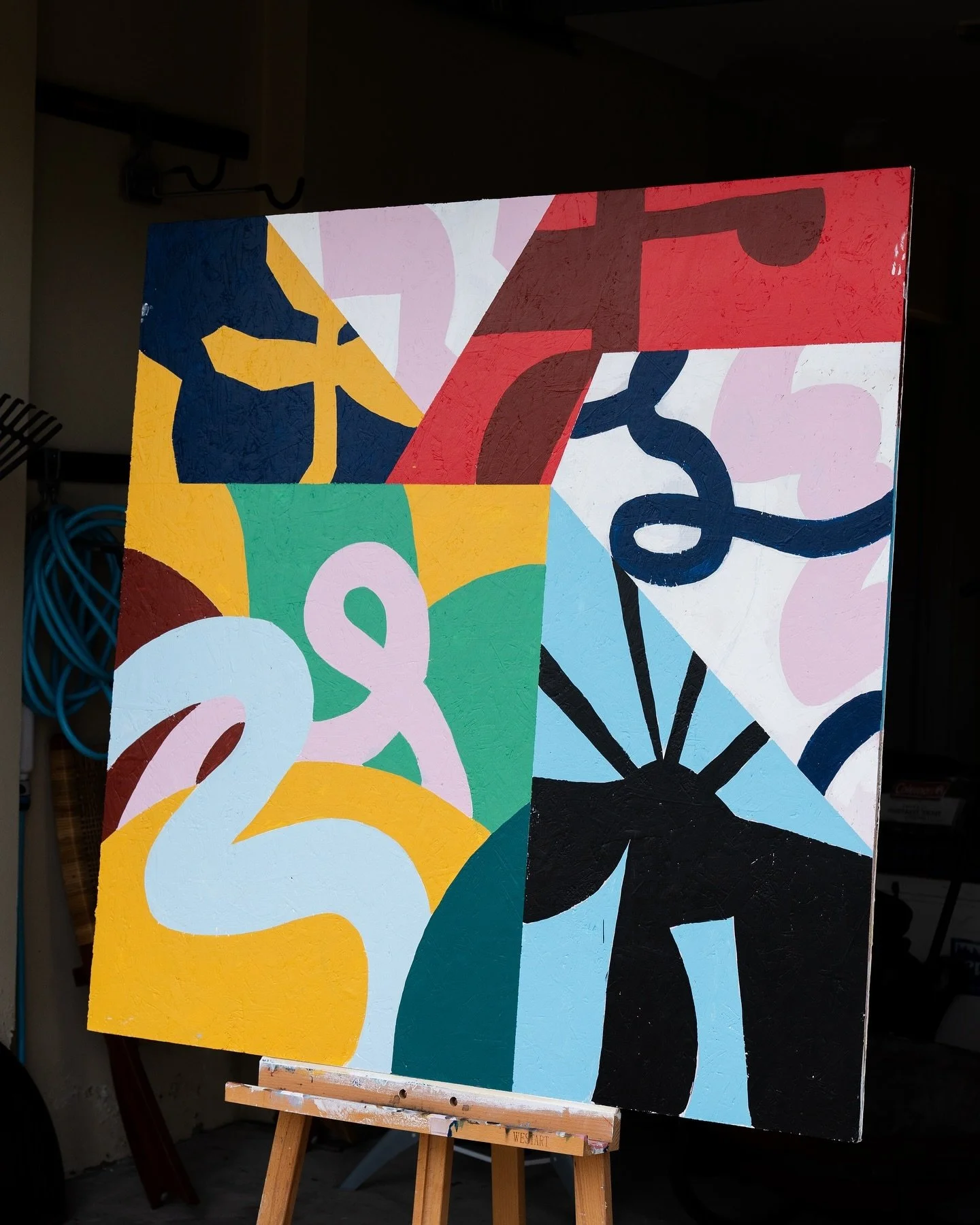 I really struggled with this piece at first, but I am actually really happy with the outcome. 

Super colourful, really interesting and makes for a cool portrait photo.