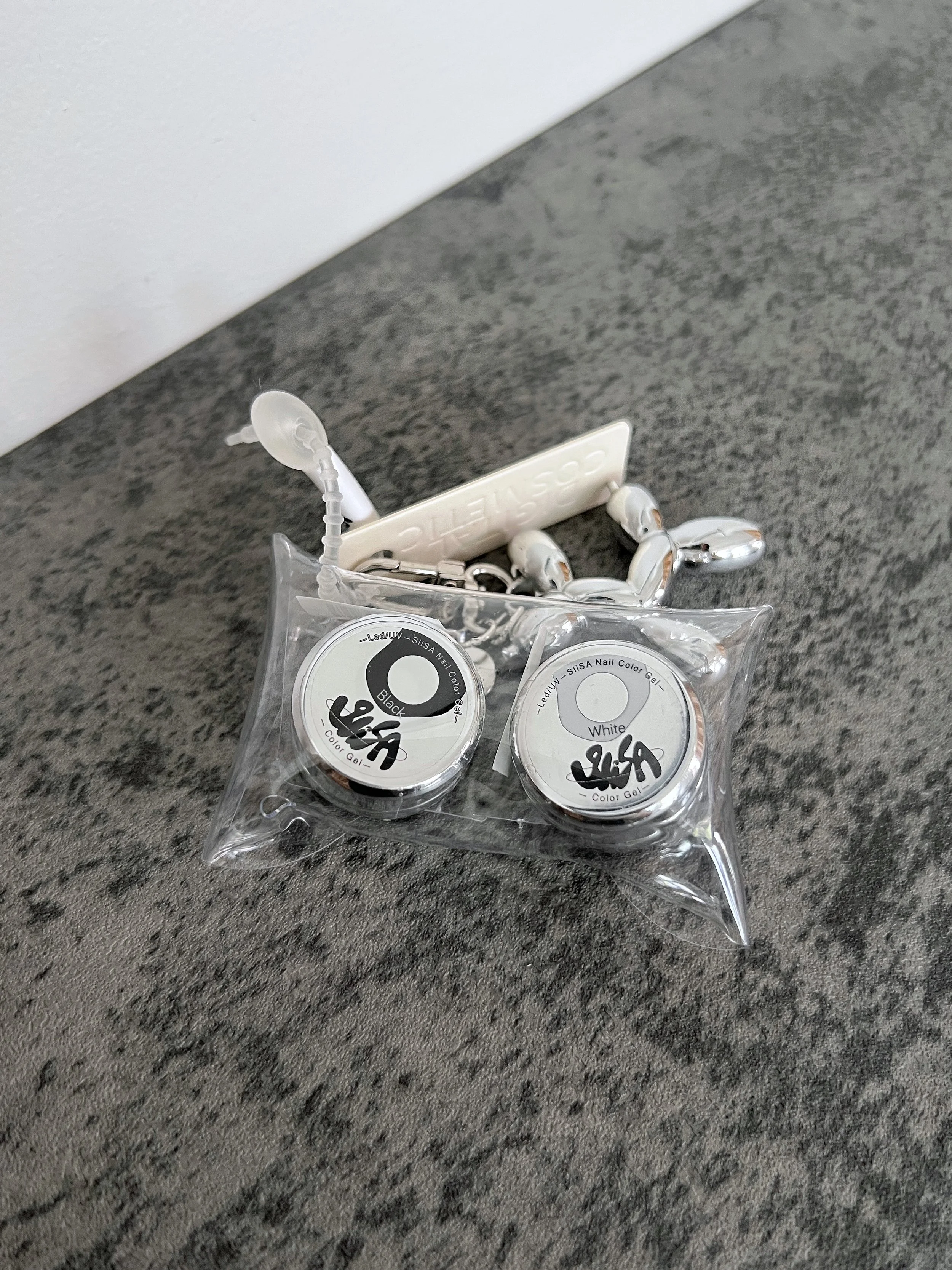 Blue Tweed Nail Art Gel Bundle | Chrome and Glitter Gel Kit | Mellow Edit Nail Supply and Education | High Pigment Black and White Liner Art Gel