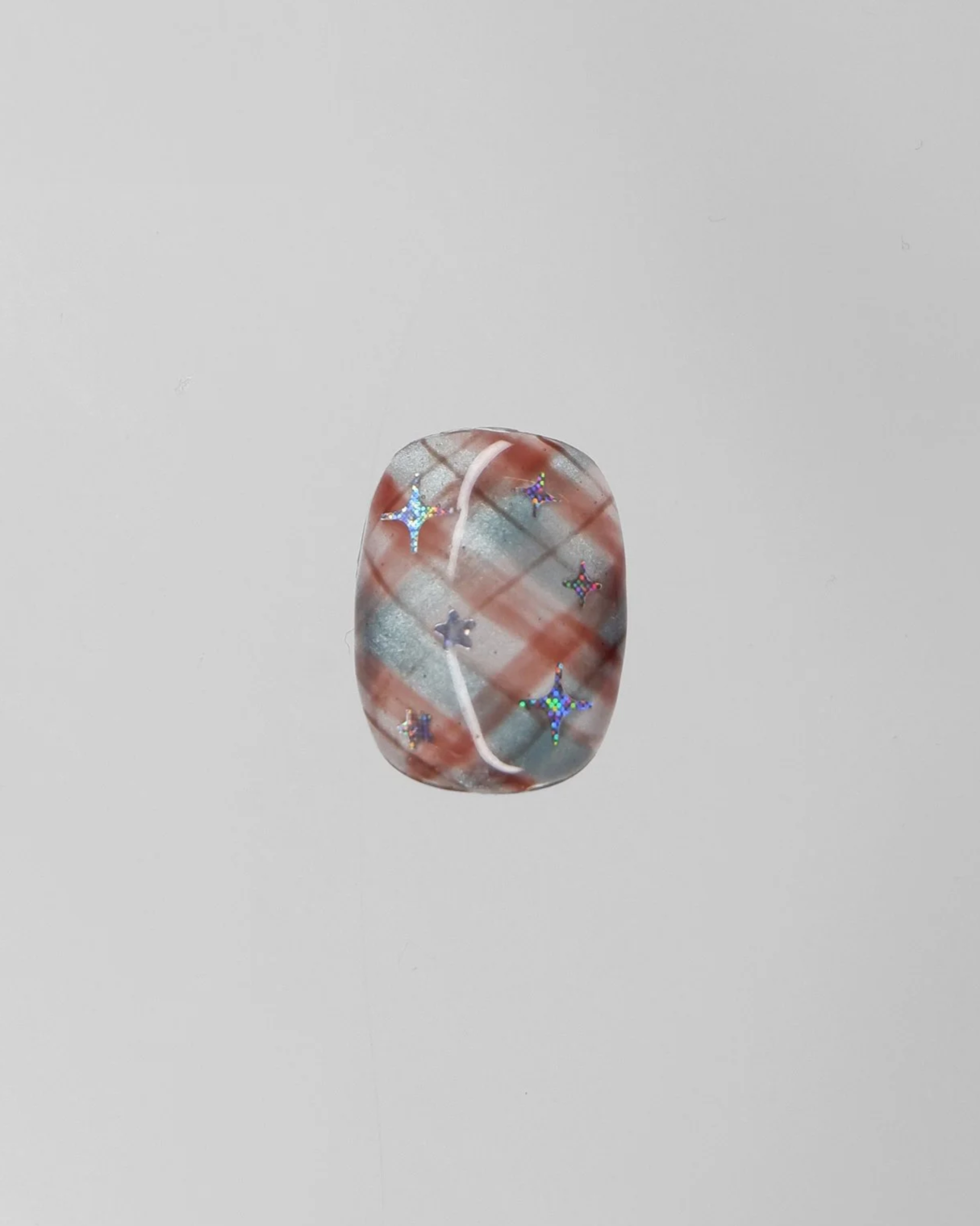 Brown and Blue Cateye Plaid