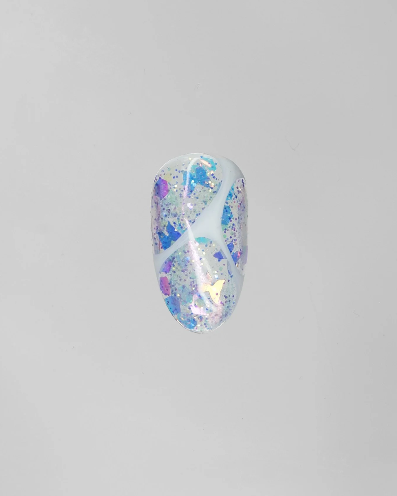 Abstract Glitter Nail Design