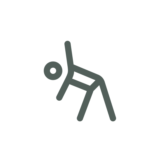 Icon of a person stretching.