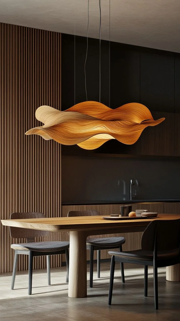 Lamps and lighting are now conversation starters. Oversized pendants, abstract chandeliers, and floor lamps in organic shapes are trending in every design magazine for 2025.