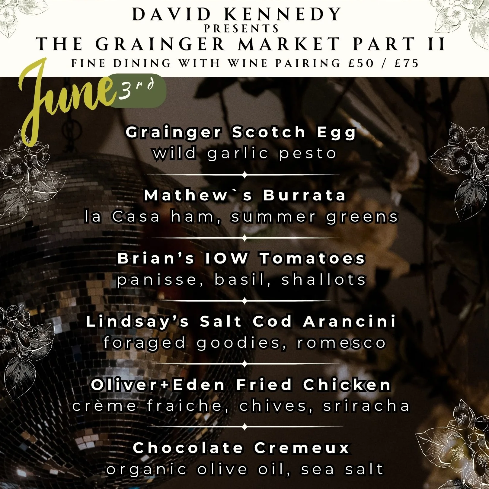 Fine Dining at No28 : After the huge success of our first collaboration with local legend (see pics) @davidkennedy4325 and @lanchesterwines  we are proud to present part 2. Limited tables and it will sell out. Booking early advised - All ingredients 