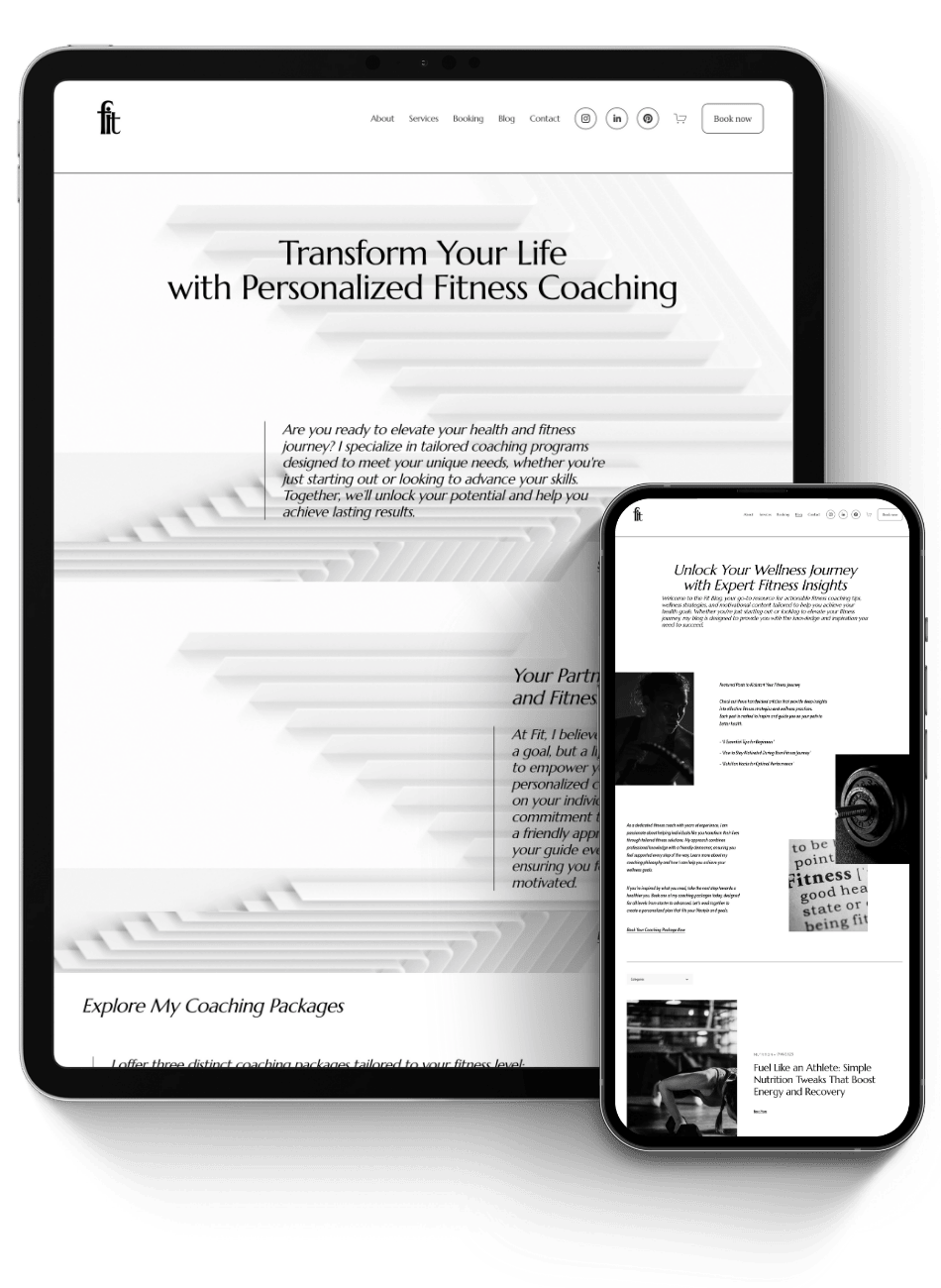 Squarespace Template Fit White