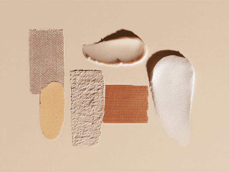 Color and texture swatches