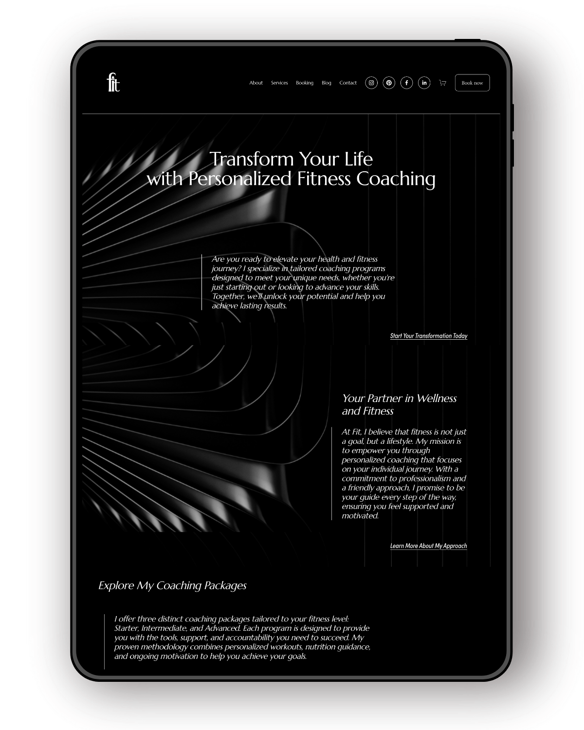 Squarespace Template 7.1 Fit Black