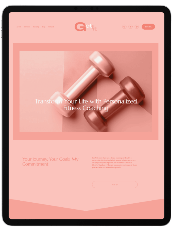 Squarespace Website Template for Fitness Coaches