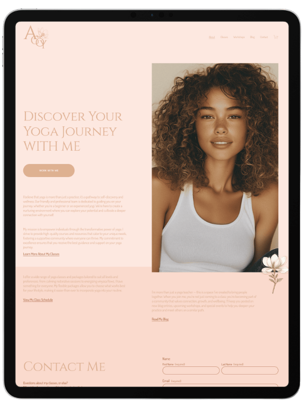 Squarespace Website Template for Yoga Teachers