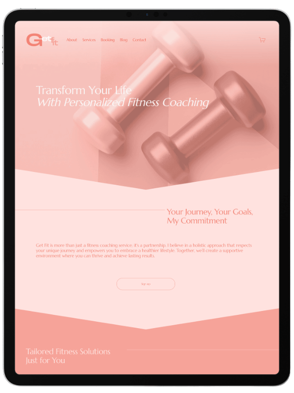 Squarespace Website Template for Fitness Coaches
