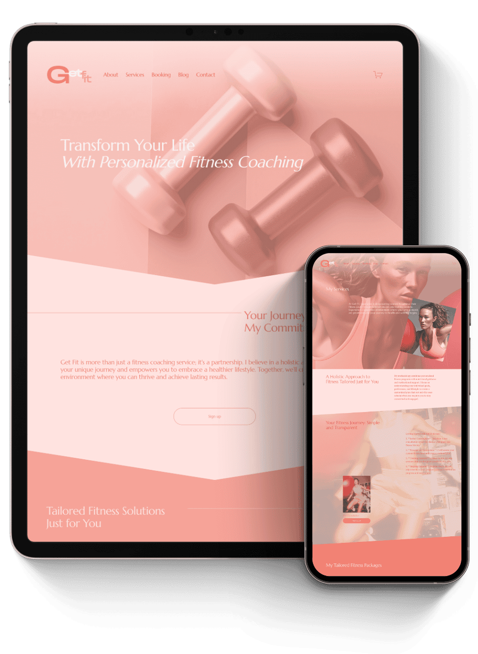 Squarespace Template Get Fit for Fitness Coaches