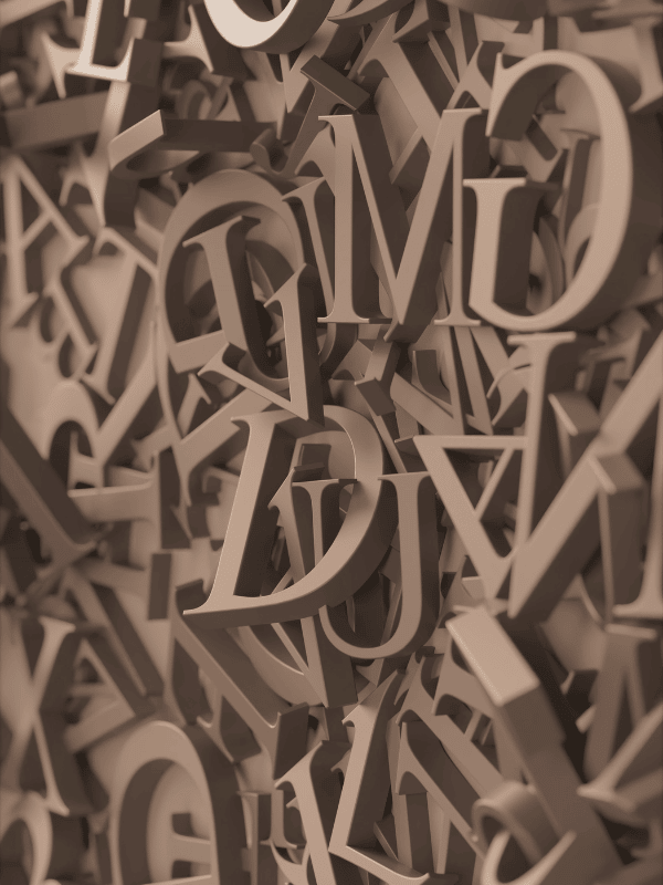 Multiple wooden fonts