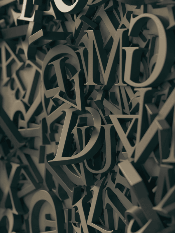 Multiple wooden fonts
