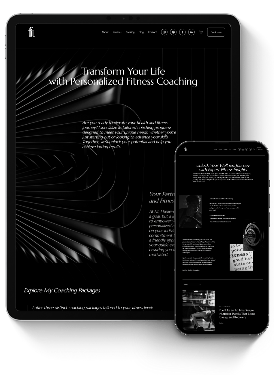 Squarespace Template Fit Black
