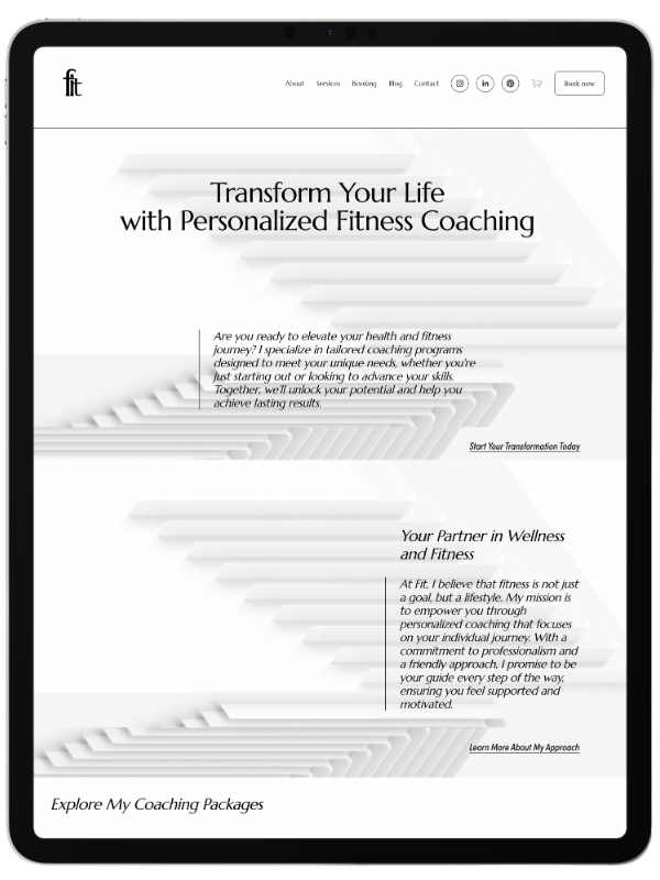 Squarespace Website Template for Fitness Coaches
