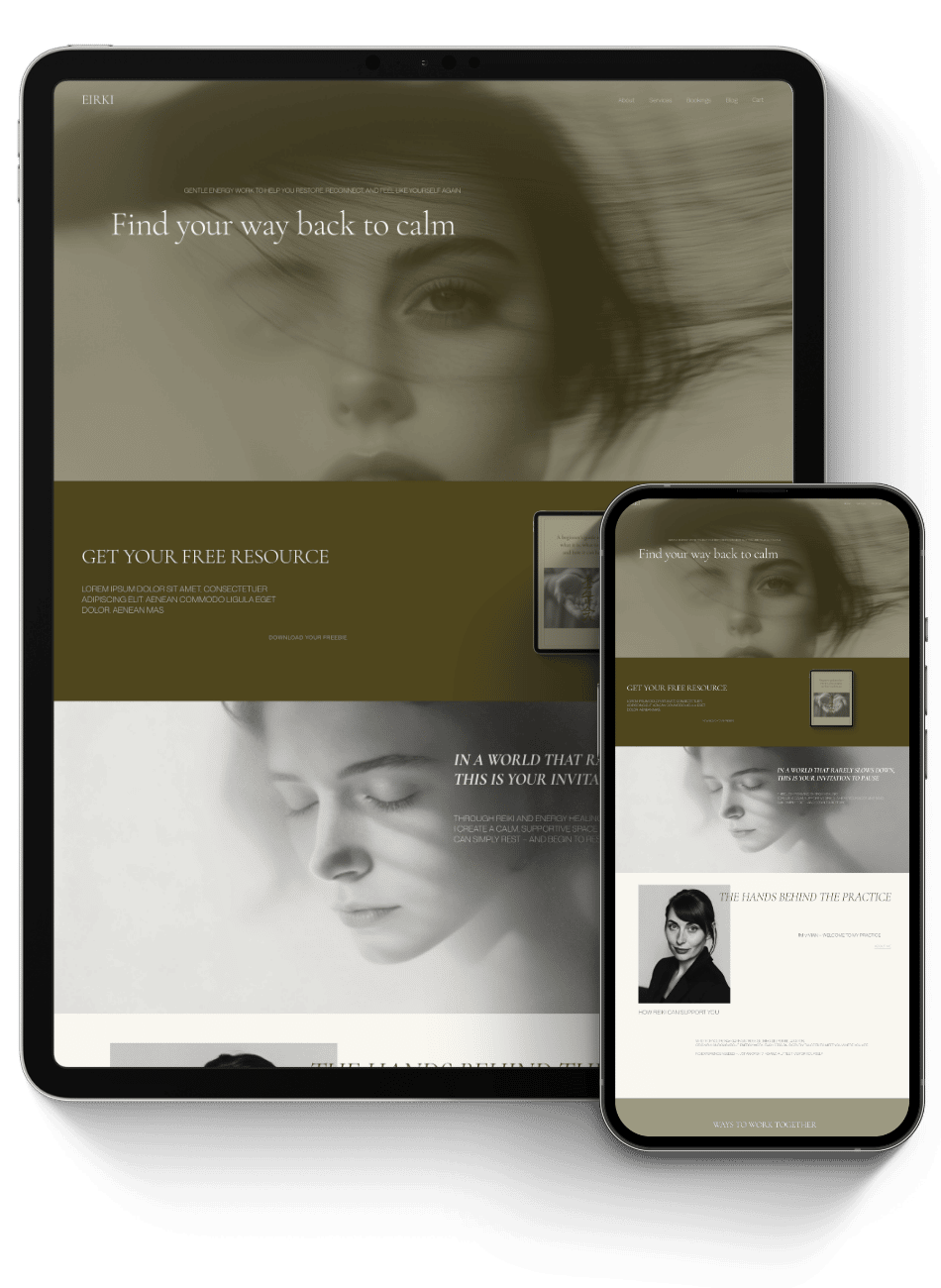 Squarespace Website Template Eirki for Reiki Practitioners